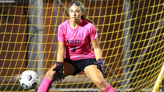 Abby Wilkinson of the Bison Women's Soccer team playing against Idaho on August 19, 2021