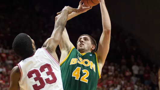 Bison Shoot 80 Percent in First Half to Blow Out Coyotes, 92-66 Image