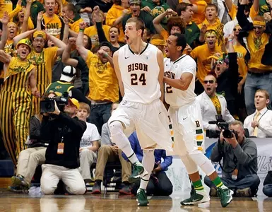 Taylor Braun reacts after scoring late.