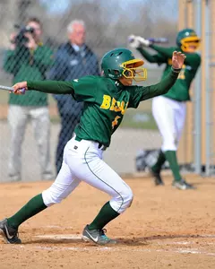 Brandi Enriquez follows flight of this hit, a triple.