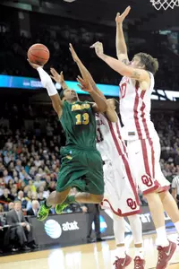 Carlin Dupree with a floater over the defense.