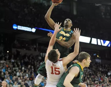 Kory Brown gets whistled for a charge.