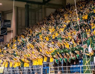 Fans South End Gate City Bank Field at the Fargodome