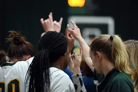 NDSU women's basketball horns up
