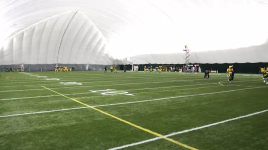 Dacotah Field Bubble football practice