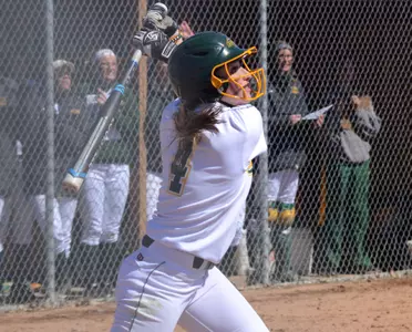 Bre Beatty watches the flight vs. South Dakota on April 3.
