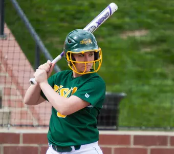 Tabby Heinz ready at the plate vs. Montana at Pacific.
