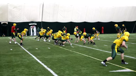 Football Practice in Dacotah Field Bubble