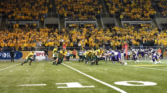 Student sections at Gate City Bank Field at the Fargodome