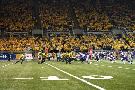Student sections at Gate City Bank Field at the Fargodome