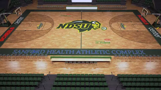 Scheels Center basketball court