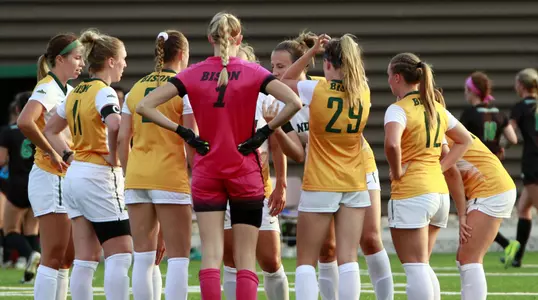 NDSU soccer huddle