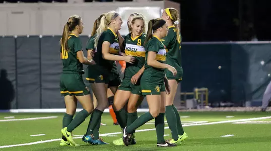 NDSU goal celebration vs. Jamestown