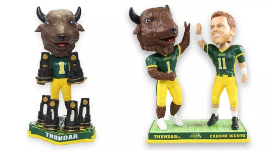 NDSU Thundar and Carson Wentz Bobbleheads