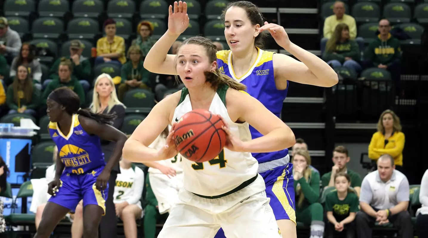 NDSU plays UMKC during the Sunday, December 2, 2018 game in Fargo, N.D. Photo by Carrie Snyder