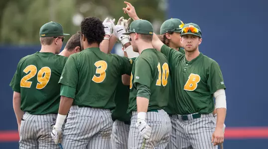 North Dakota State University Bison outfielder Logan Busch (11) and his NDSU teammates before a game against the University of Arizona Wildcats at Hi Corbett Field on March 11, 2018 in Tucson, Arizona. (Zachary Lucy Photography)