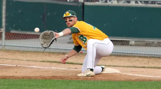 North Dakota State University plays Omaha during the Friday, April 27, 2018 game at Newman Outdoor Field in Fargo, N.D. Photo by Carrie Snyder