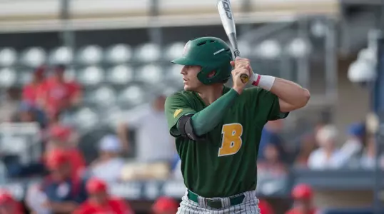 North Dakota State University Bison catcher Nick Emanuel (20) at bat during a game against the University of Arizona Wildcats at Hi Corbett Field on March 11, 2018 in Tucson, Arizona. (Zachary Lucy Photography)