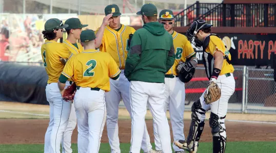 North Dakota State University plays Omaha during the Friday, April 27, 2018 game at Newman Outdoor Field in Fargo, N.D. Photo by Carrie Snyder