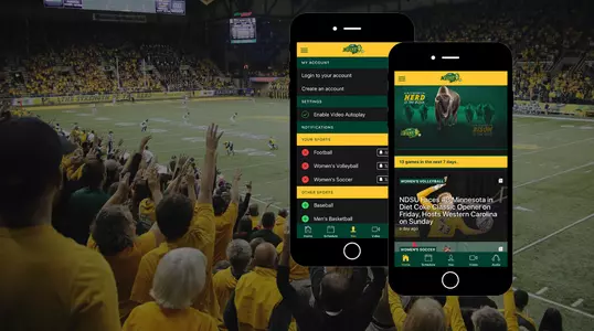 NDSU Athletics mobile app screenshots