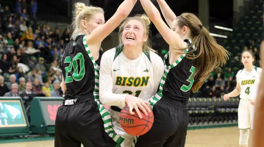 North Dakota State University plays the University of North Dakota on Sunday, January 20, 2019 in Fargo, N.D. Photo by Carrie Snyder