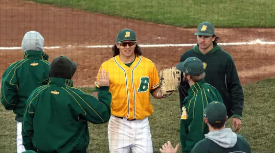 Jayse McLean Omaha North Dakota State University plays Omaha during the Friday, April 27, 2018 game at Newman Outdoor Field in Fargo, N.D. Photo by Carrie Snyder
