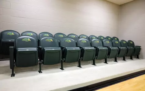 Seating area in the Nodak Insurance Basketball Performance Center