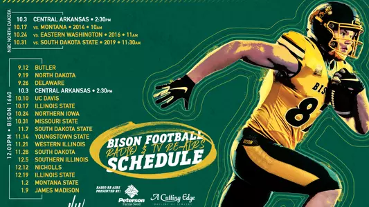 NDSU Football TV Radio Replay Schedule
