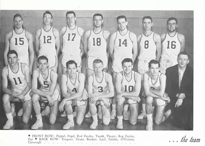 1951-52 NDSU men's basketball team photo
