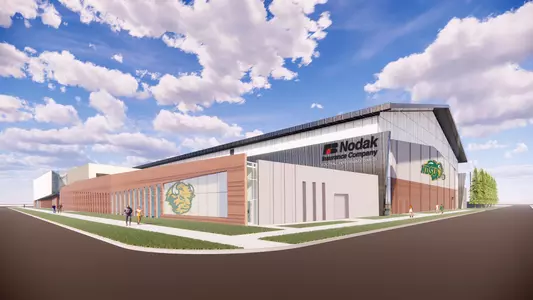Nodak Insurance Company Football Performance Complex - SW elevation