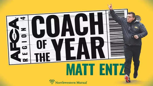 Matt Entz AFCA Regional Coach of the Year graphic