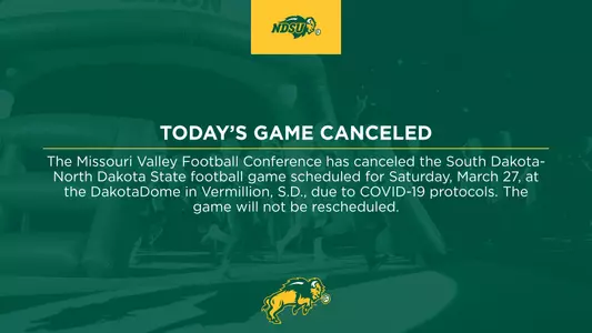 Statement of USD-NDSU football game cancellation