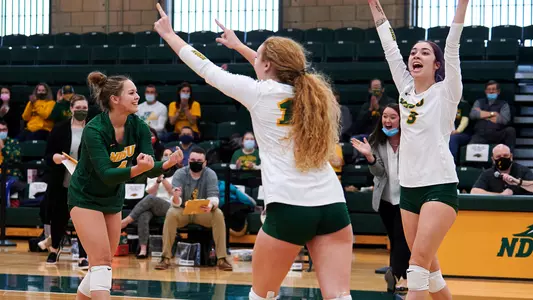 NDSU volleyball celebrates