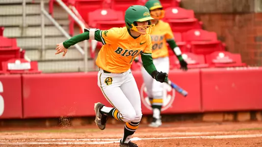 Madyson Camacho running to first base