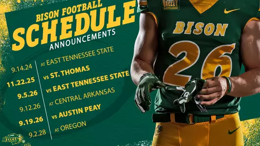 NDSU Football Schedule Update Graphic