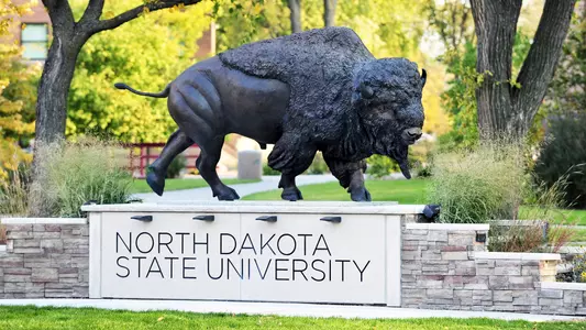 NDSU Bison statue