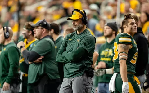 North Dakota State offensive line coach Dan Larson