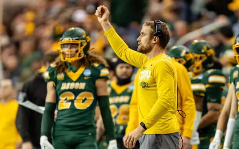 North Dakota State linebackers coach Grant Olson