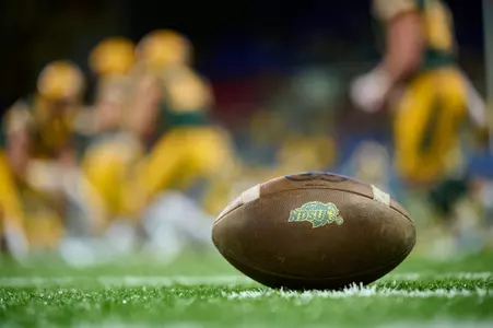 Football with NDSU logo