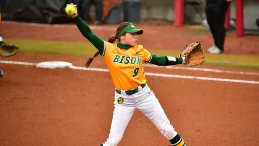 Paige Vargas delivering a pitch.
