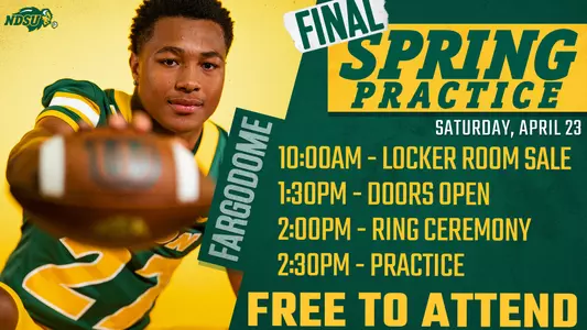 Graphic for April 23 locker room sale and open football practice