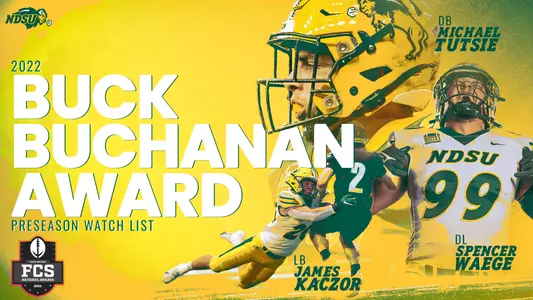 Graphic of NDSU Buck Buchanan Award watch list nominees