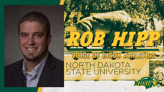 Graphic of Rob Hipp, Voice of Bison Athletics