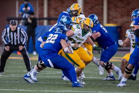 Action from the Dakota Marker football game between North Dakota State and South Dakota State on Saturday, Nov. 4, 2023.