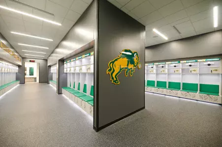 Bison Athletics Operations Center football locker room