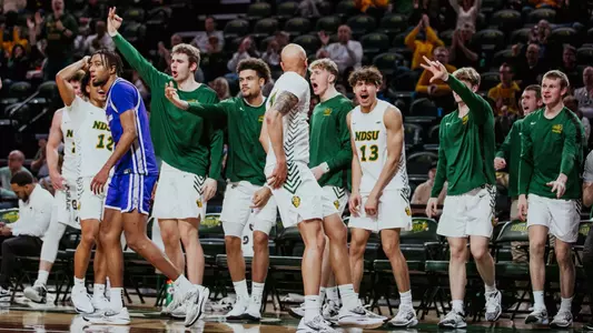 NDSU bench celebrates