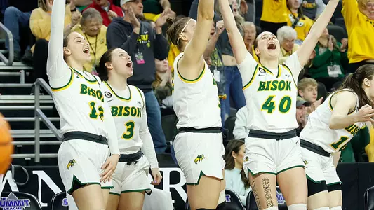 NDSU bench celebrates