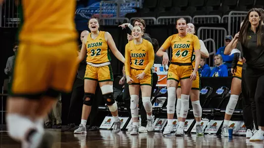 NDSU bench celebrates