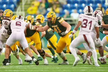 Action from the Southern Illinois at North Dakota State football game Saturday, Oct. 11, 2025.