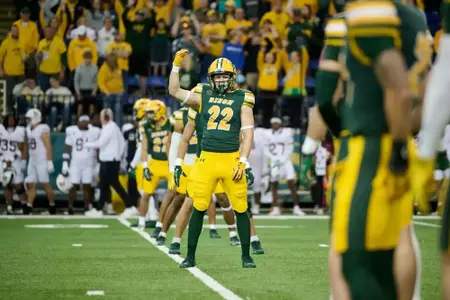 Action from the Southern Illinois at North Dakota State football game Saturday, Oct. 11, 2025.